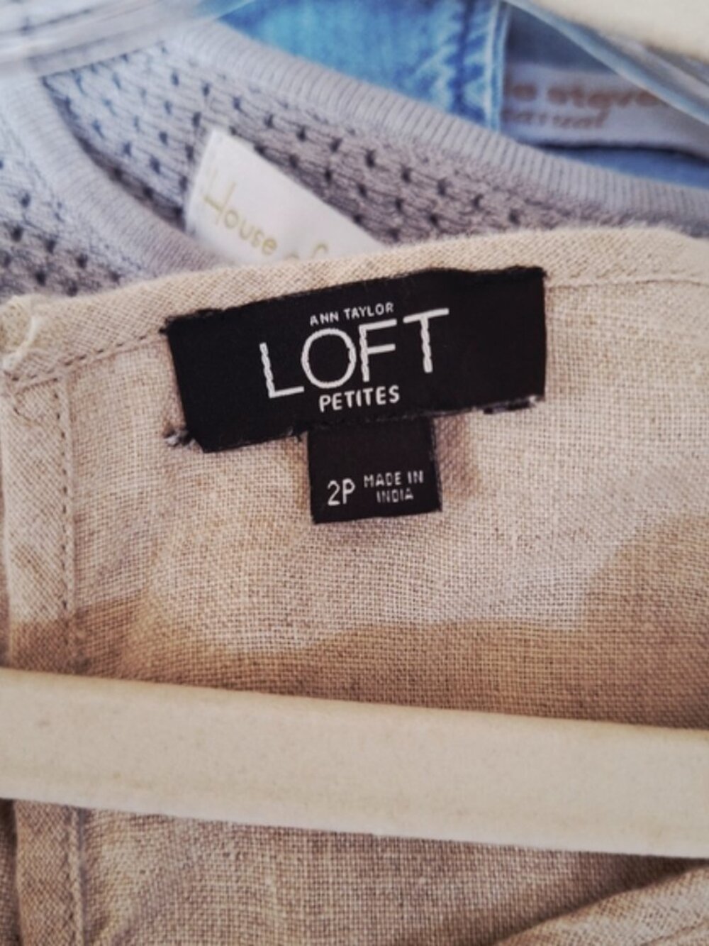 LOFT Boho Beige Black Embroidered Linen Romper Short 2P - Picture 4 of 9